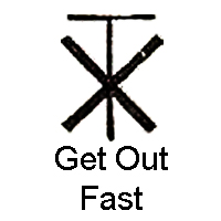 Letter T, lines, Letter X